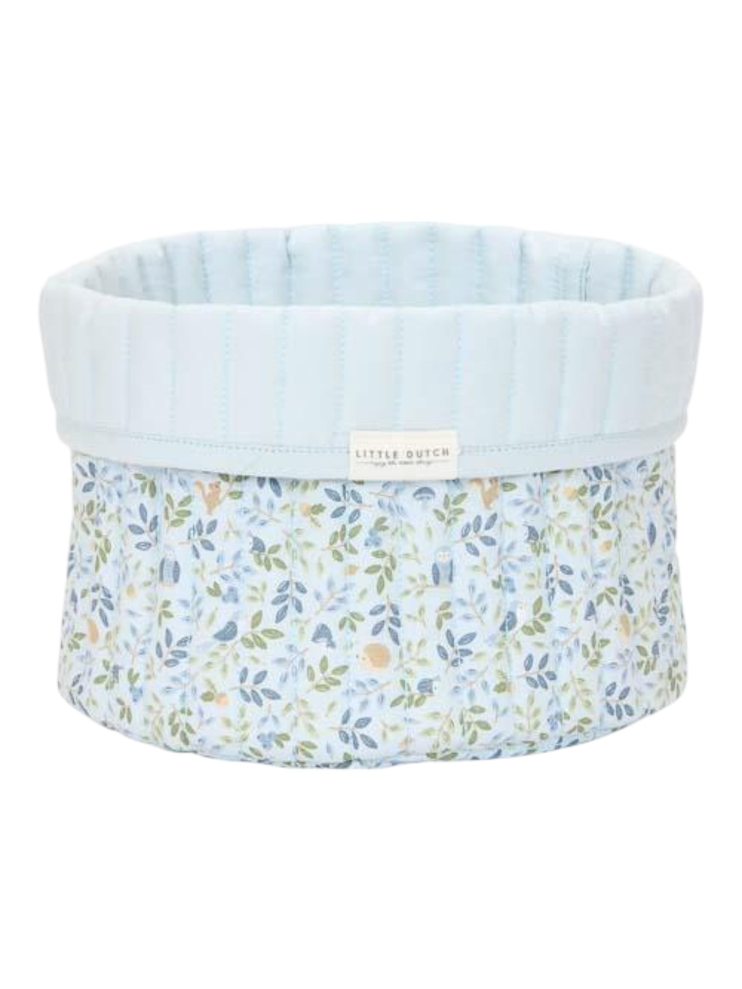 Cesto portaoggetti trapuntato piccolo Forest Adventure (reversibile) - Amici della foresta BLU TE30944030 - NANU' BABY