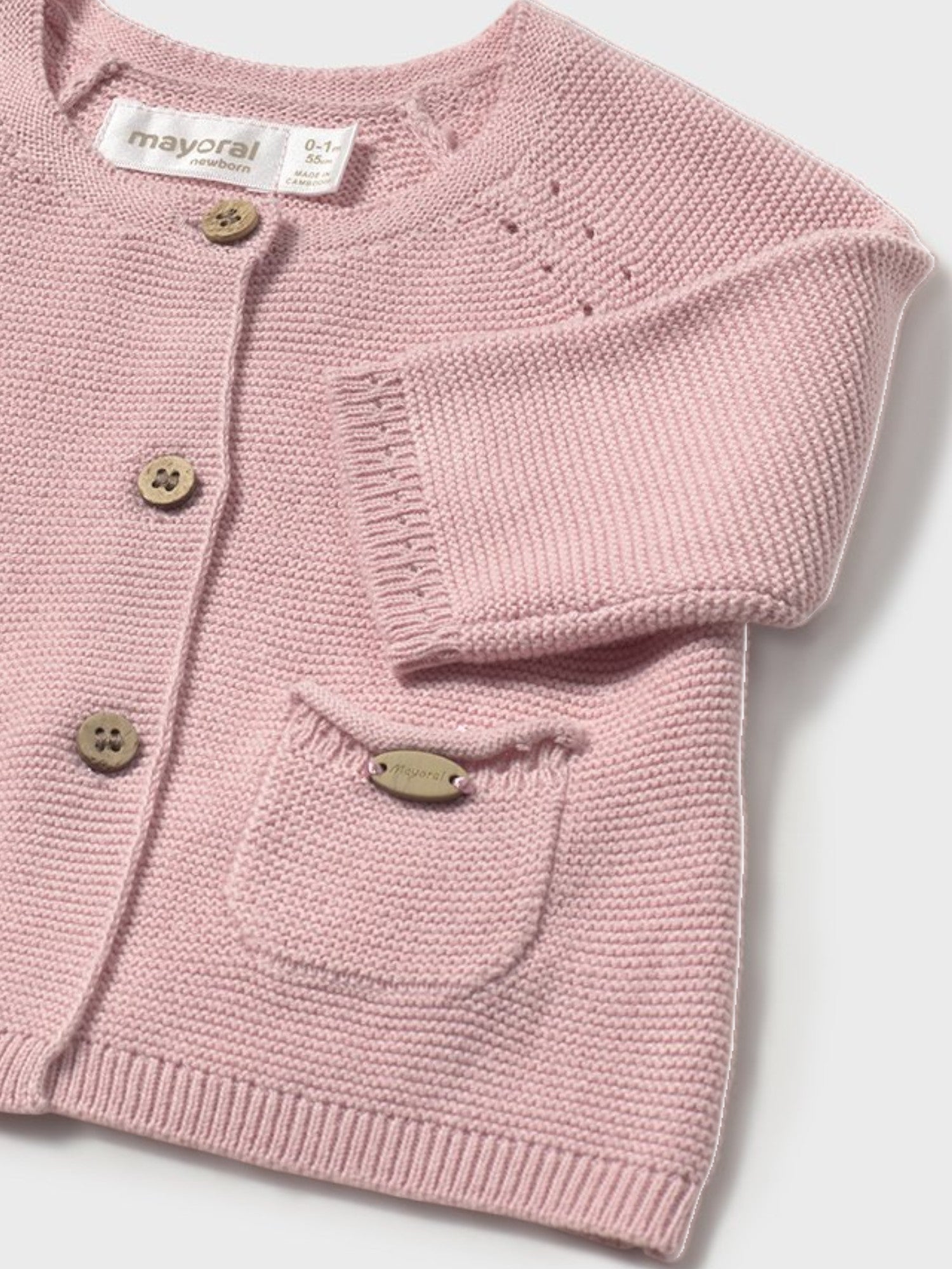 Giacchino lungo maglia Bimba ROSA 1307 /R - NANU' BABY