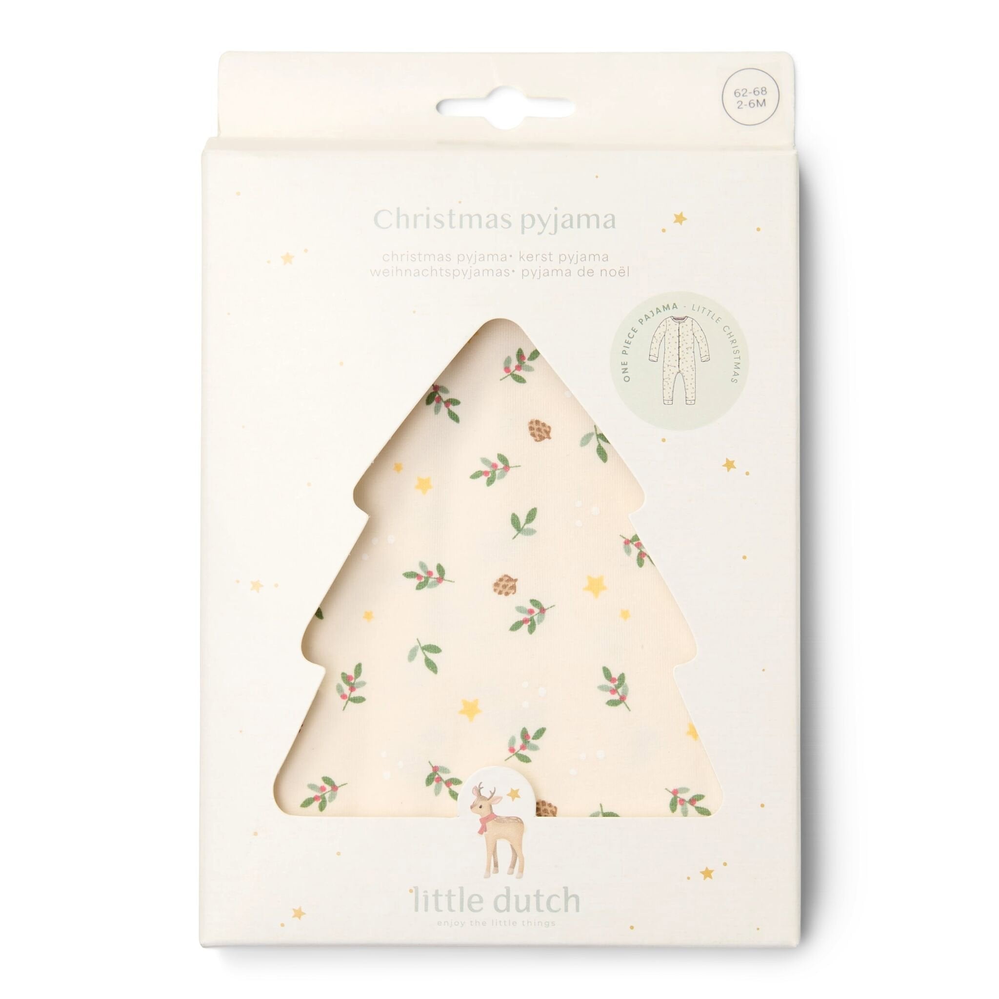 Christmas pajamas, one-piece, Beige CL25106000