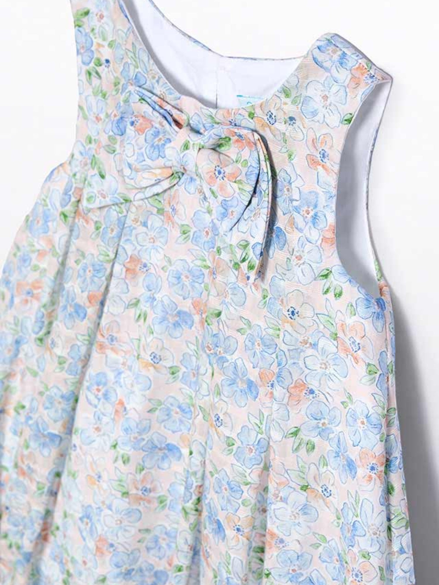 Abito stampa fiori Bimba Salmone 5027 /6 - NANU' BABY