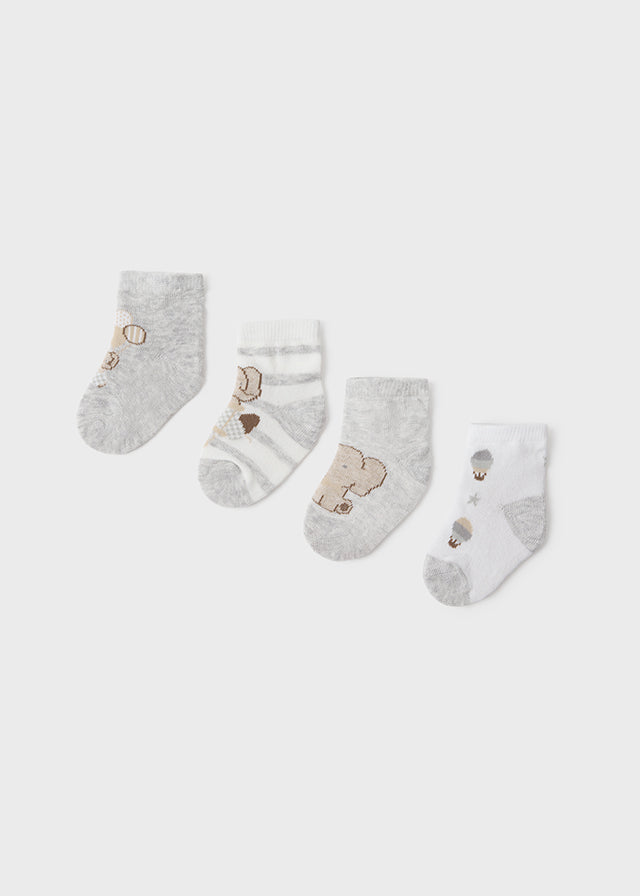 Set 4 calze BIANCO 9706/N - NANU' BABY