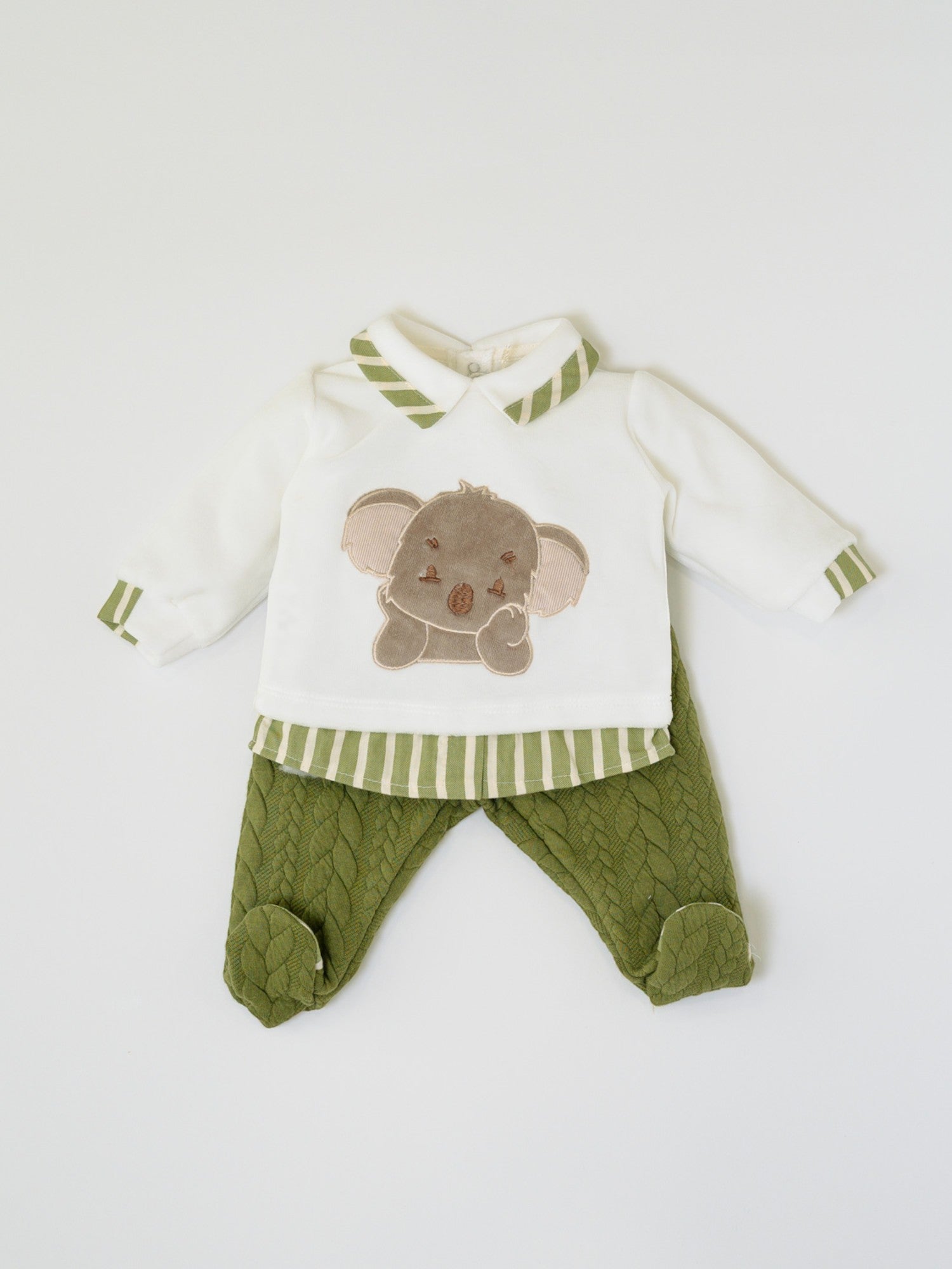 Completo nascita Neonato Verde LS1113 - NANU' BABY
