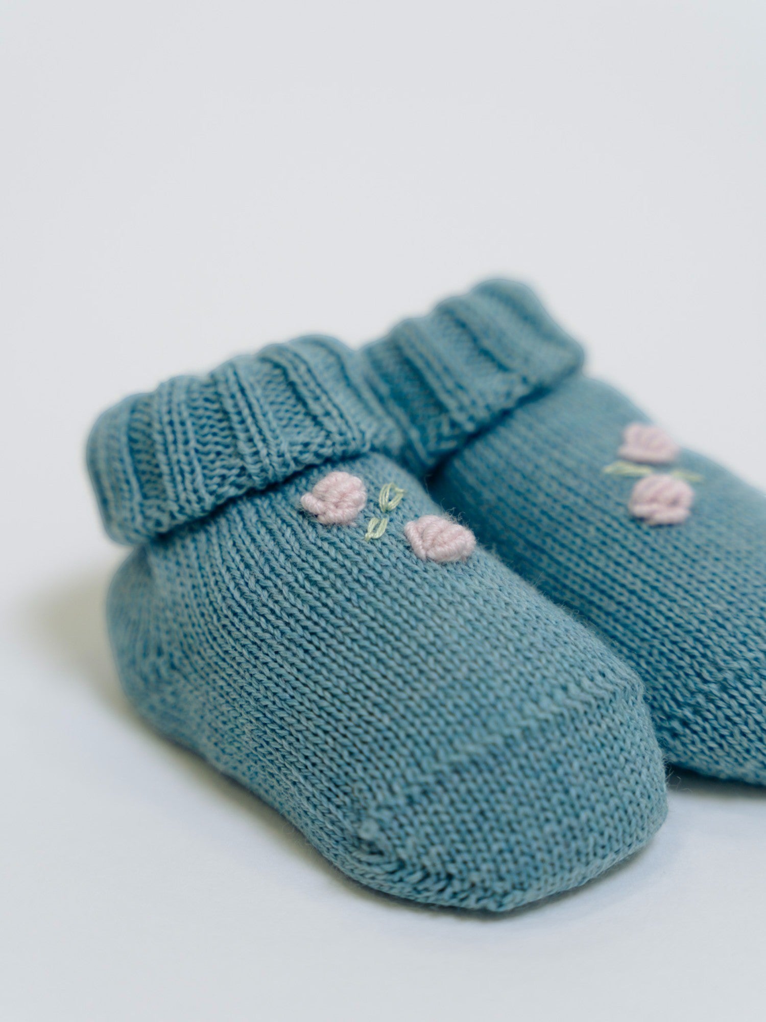 Babbucce Roselline Neonata Verde ROSELLINE/700-V - NANU' BABY