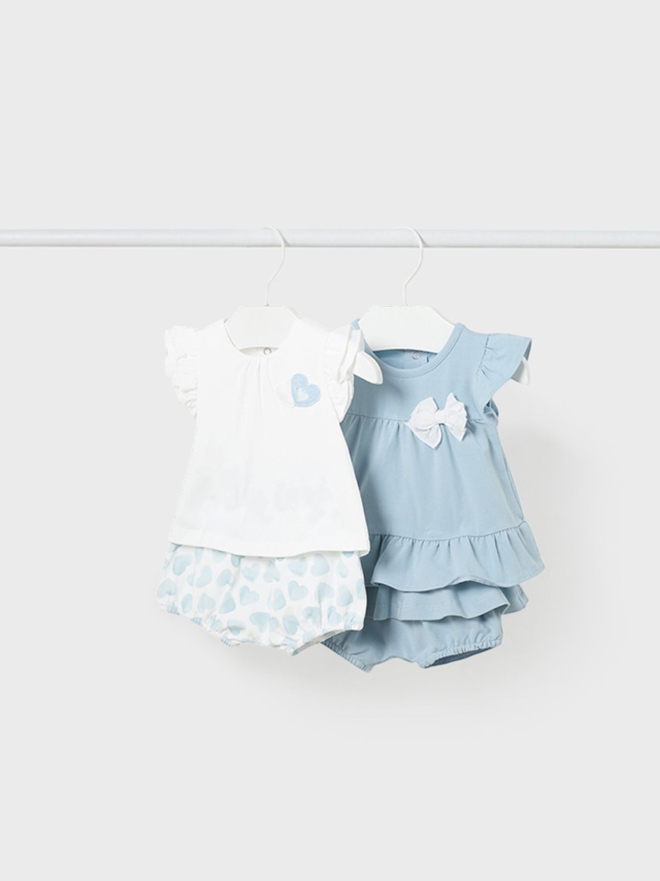 Comp 4 pezzi corto Bimba CIELO 1611 - NANU' BABY