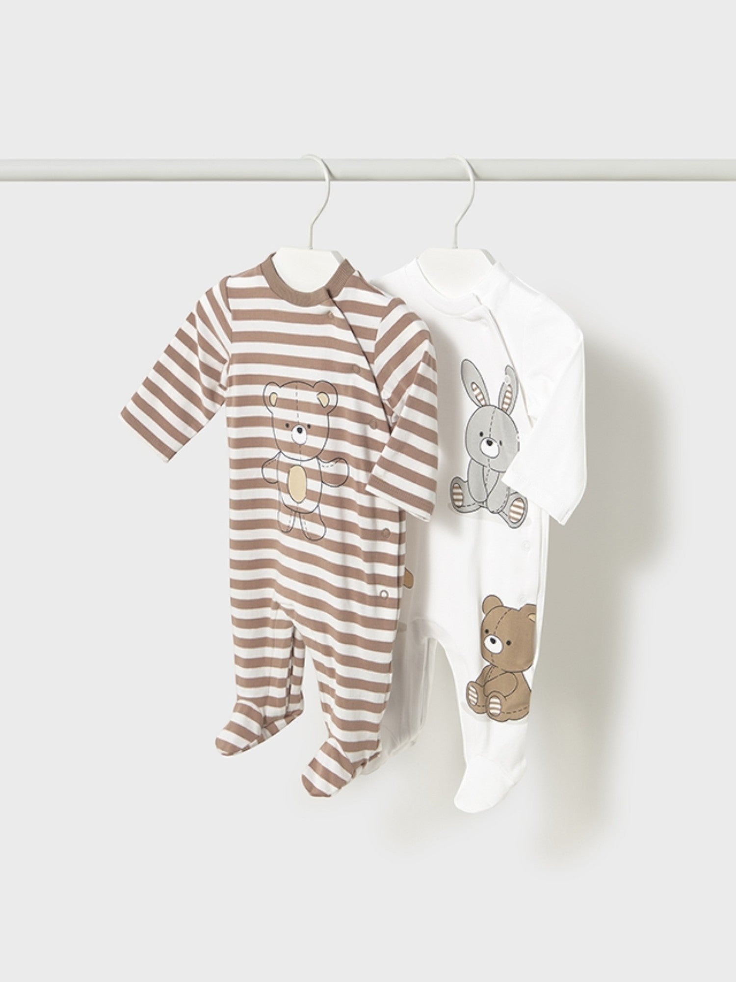 Set 2 pagliaccetti lunghi Neonato MARRONE 1709 /M - NANU' BABY