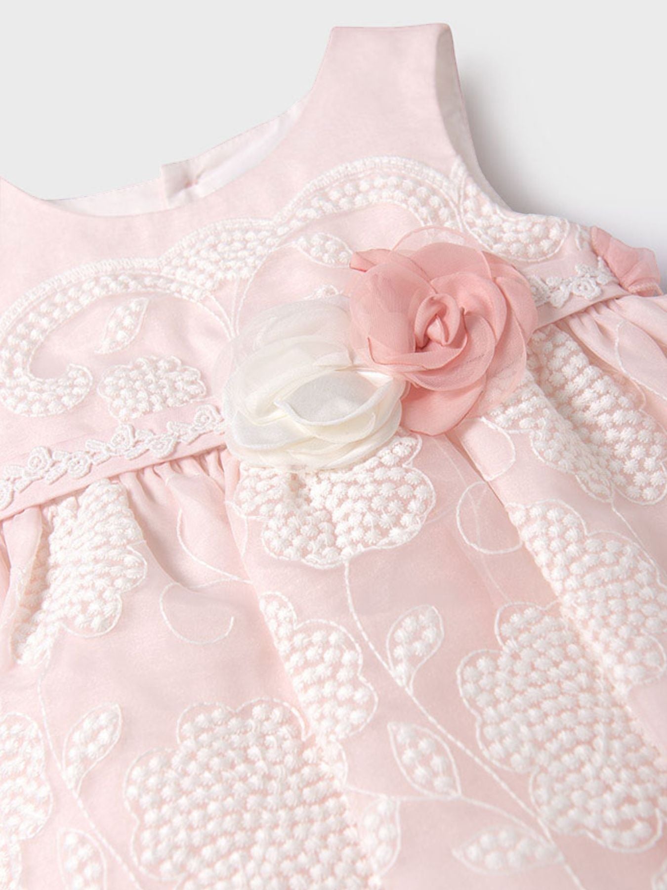 Abito organza bordato Bimba ROSA 5010 - NANU' BABY