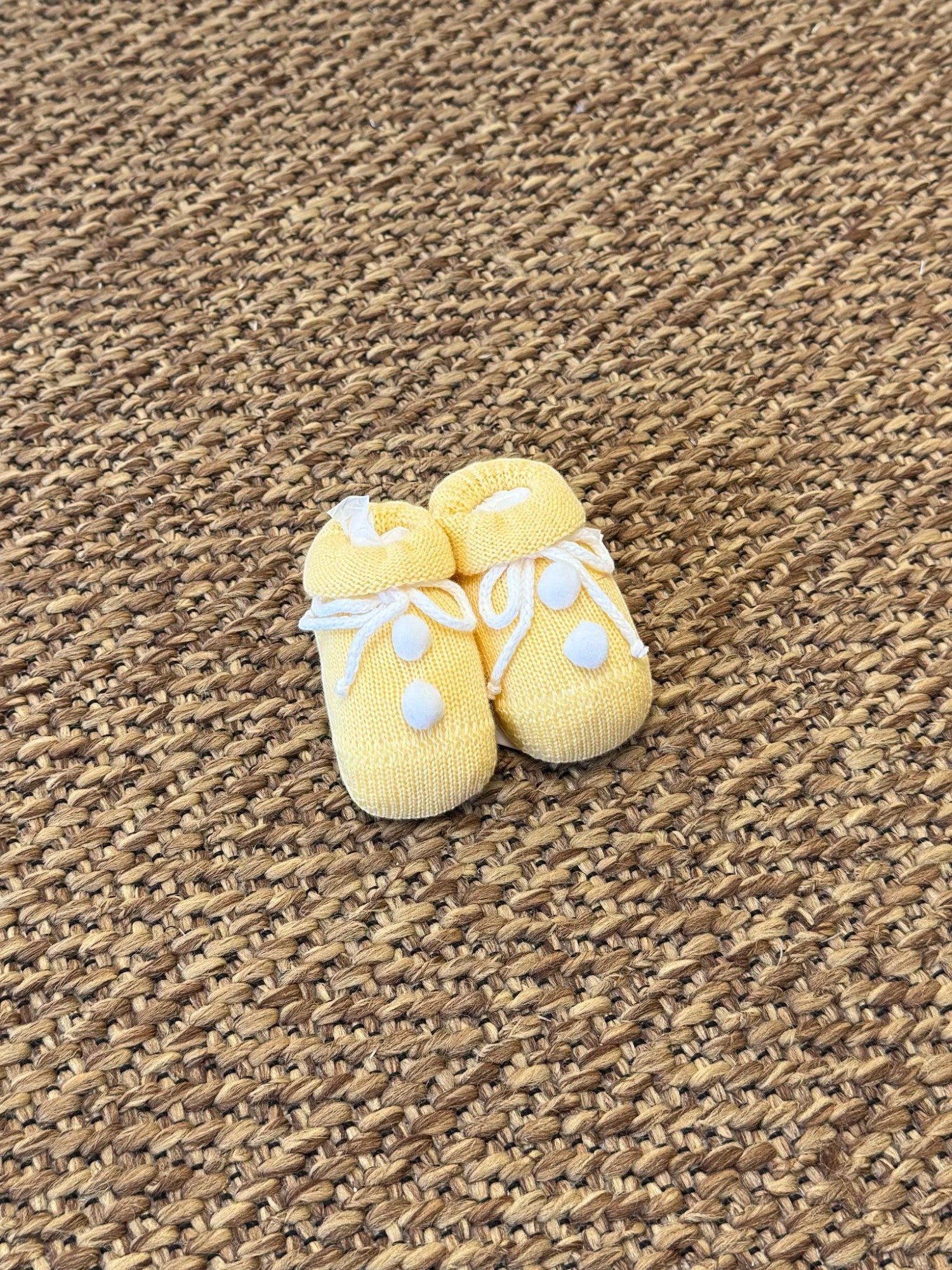 Babbucce Pom Pom Neonata GIALLO 3430/754 - NANU' BABY