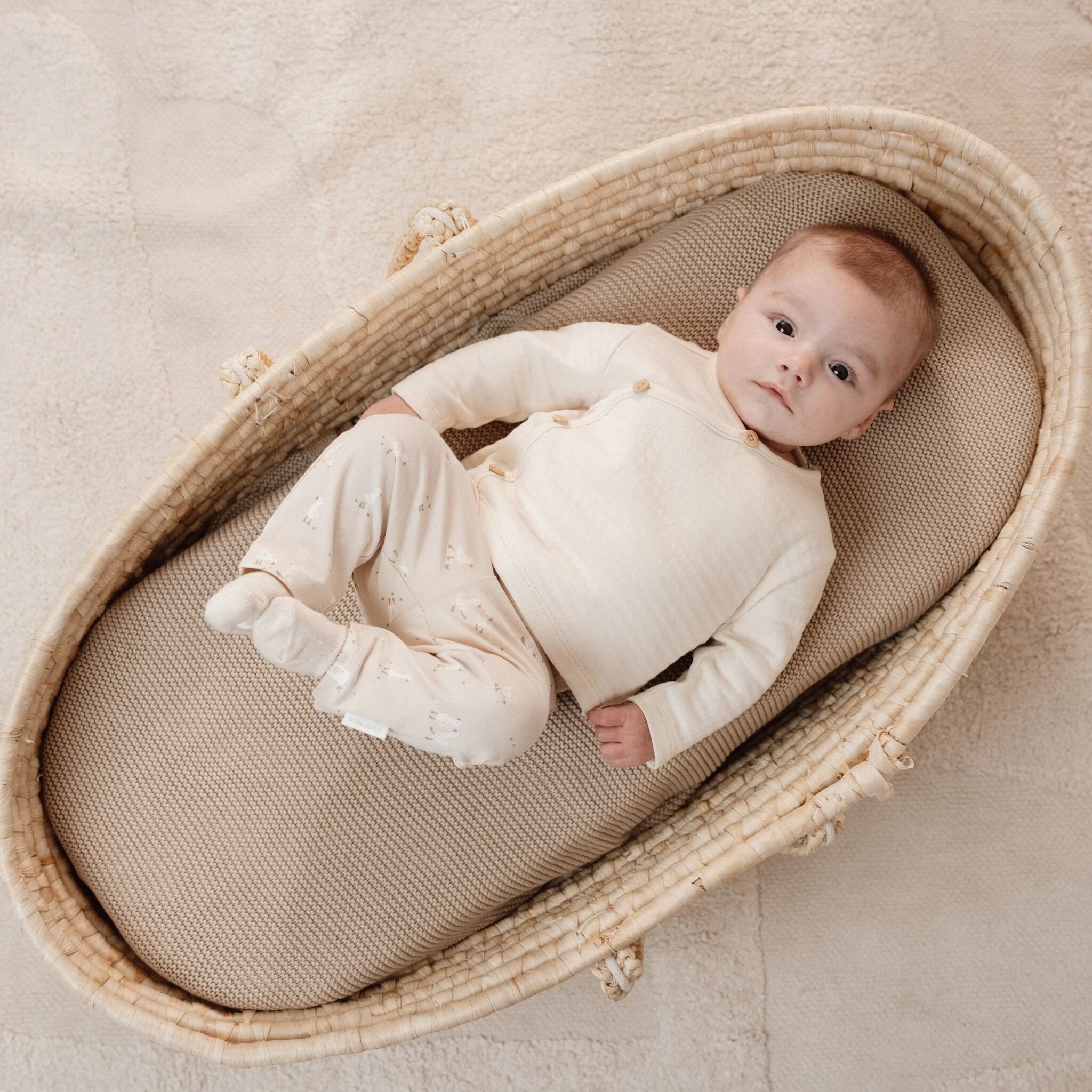Long-sleeved shirt for baby, beige, CL25291019