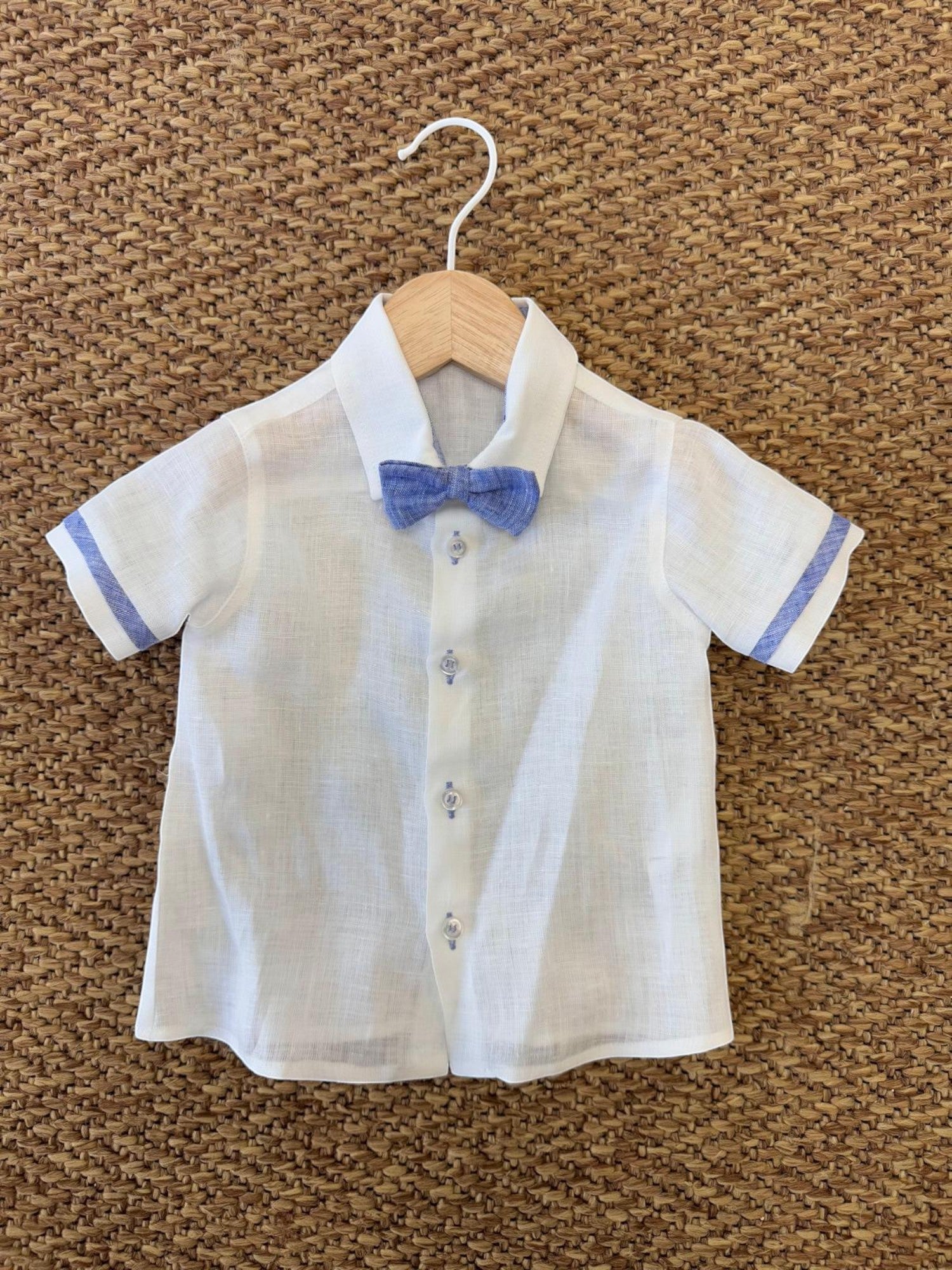 Completo Cerimonia lino 3 pezzi Bimbo BLU M0480A - NANU' BABY