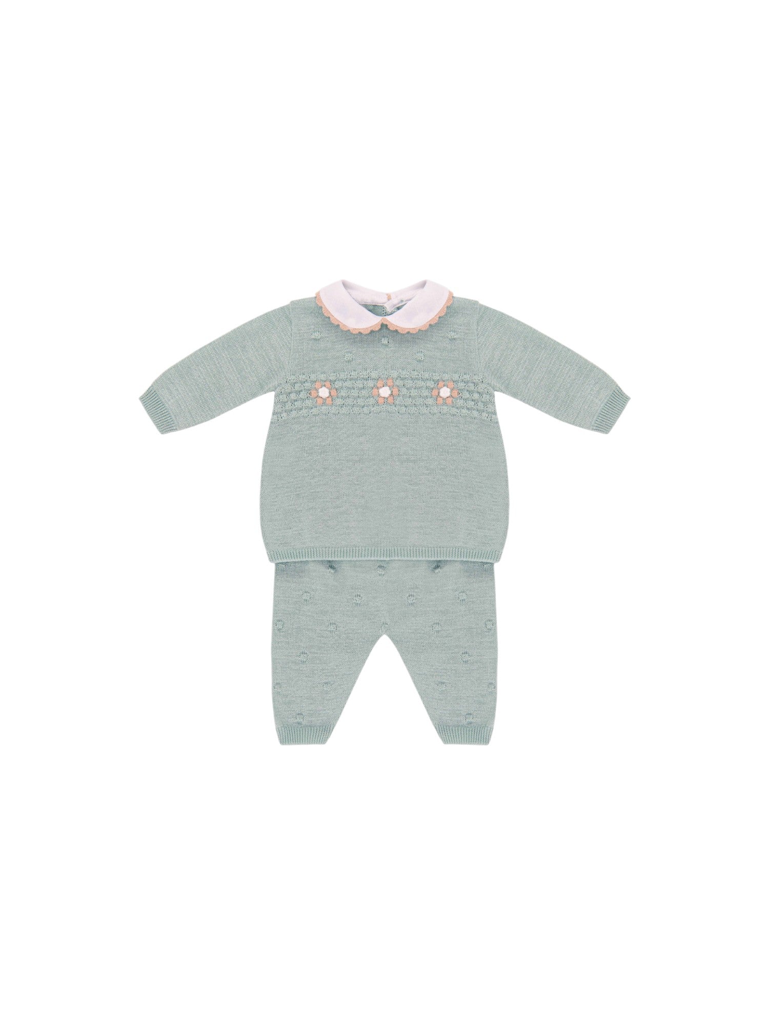 Completo nascita Neonata VERDE SALVIA EB1719 - NANU' BABY