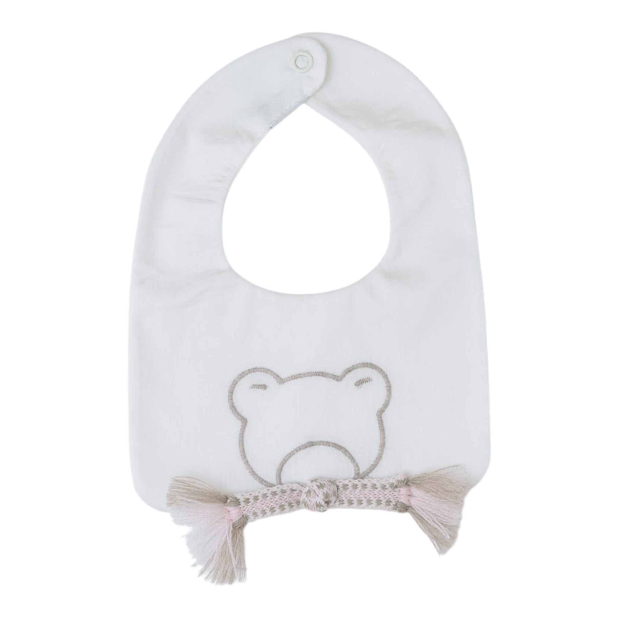 Baby Girl Bib, Little Bear, Vanilla IN53BAV/R
