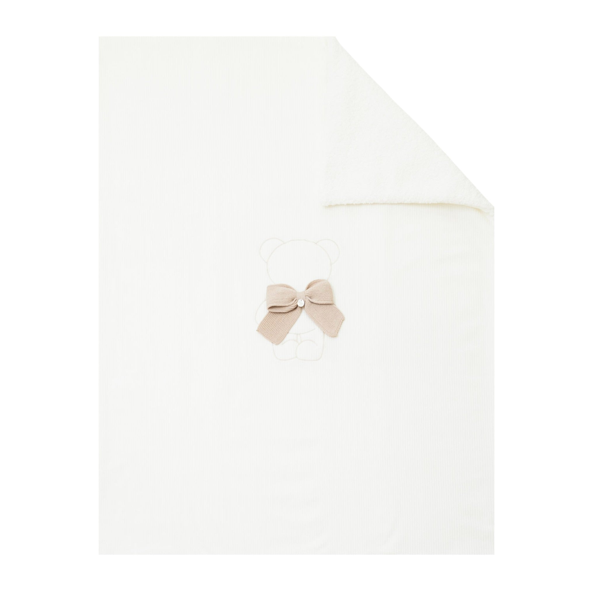 100% Cotton Vanilla Baby Blanket with Filling IN5981
