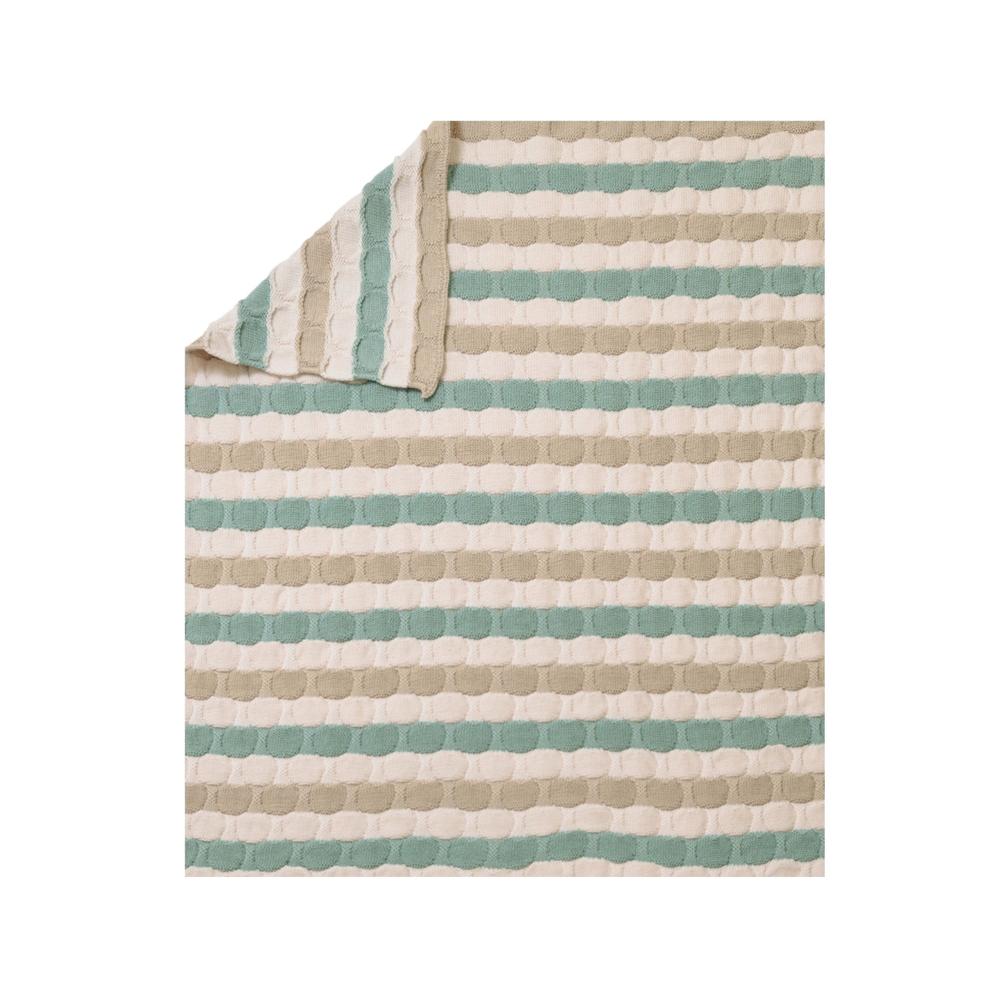 100% Virgin Wool Baby Blanket, Vanilla Green IN2380/V
