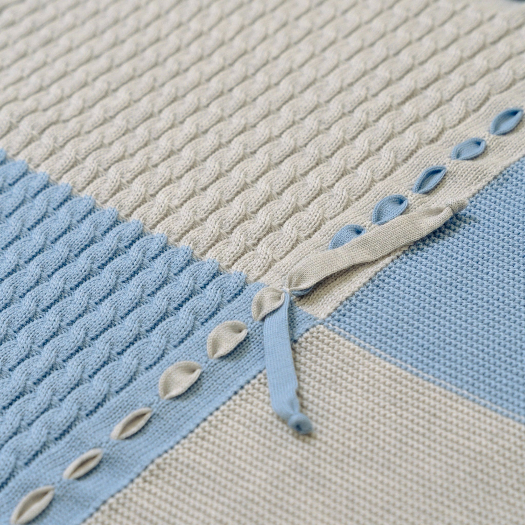 100% Virgin Wool Baby Blanket, Sky Dust Light Grey Melange IN6880/C