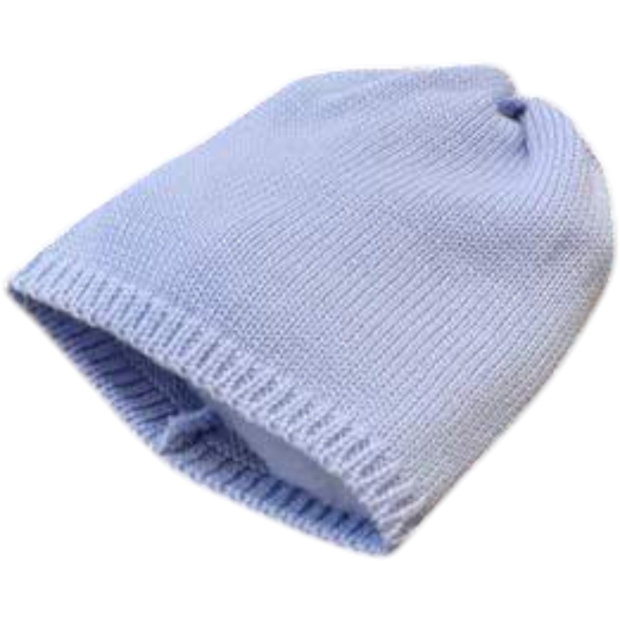 Merino Wool Baby Hat, Sky Blue - BEBE' DI ALMY CA80/C