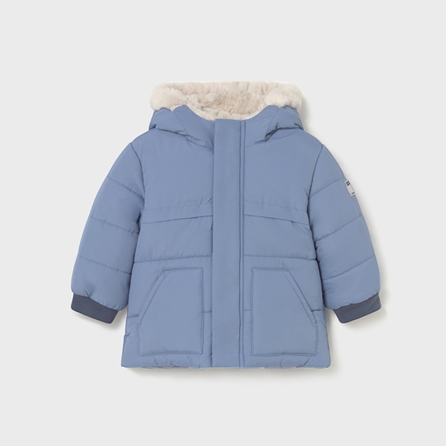 Giaccone orecchie pelo Bimbo AZZURRO 2424/49 - NANU' BABY