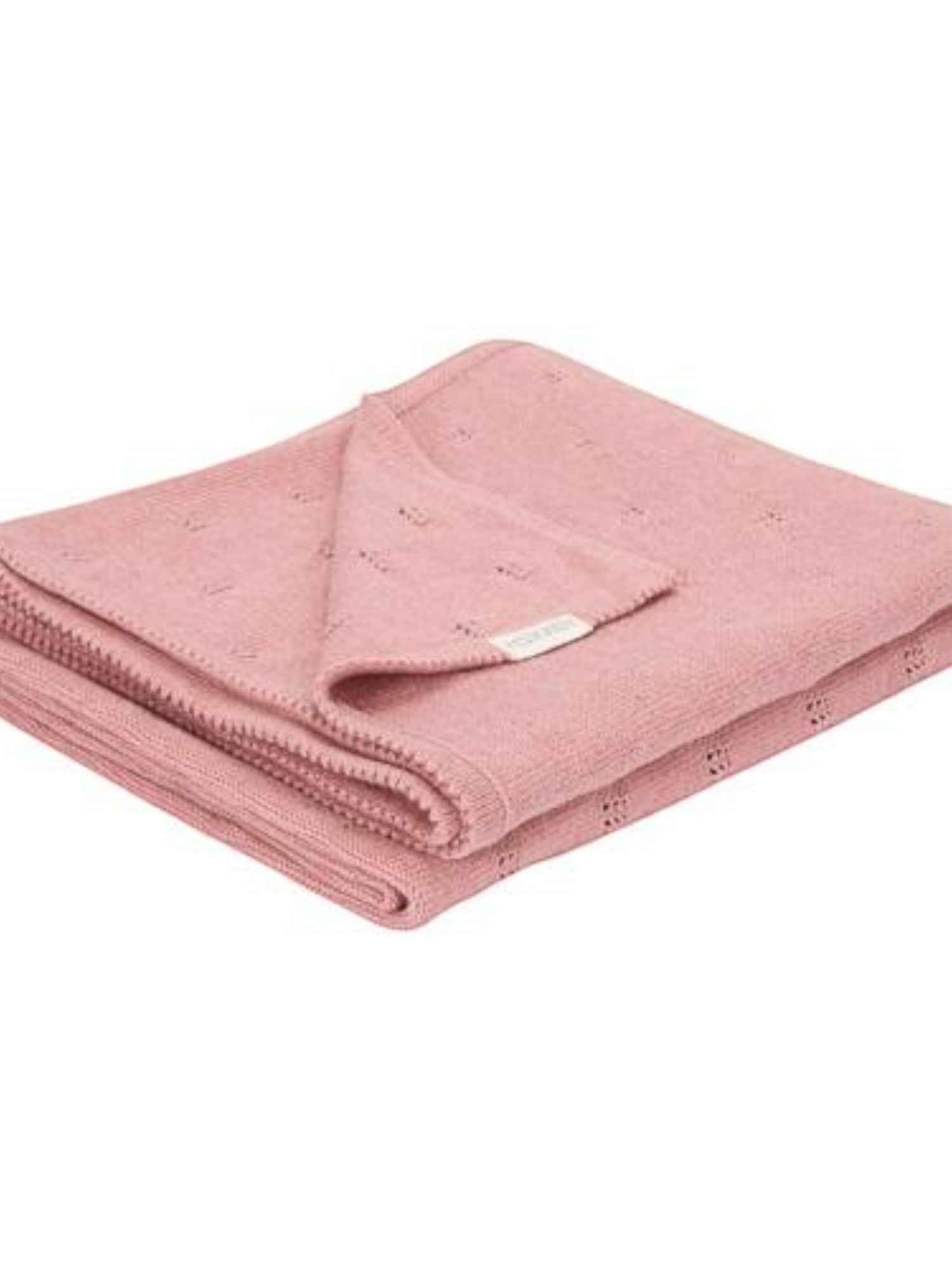 Coperta per culla lavorata a maglia Rosa TE13454009 - NANU' BABY