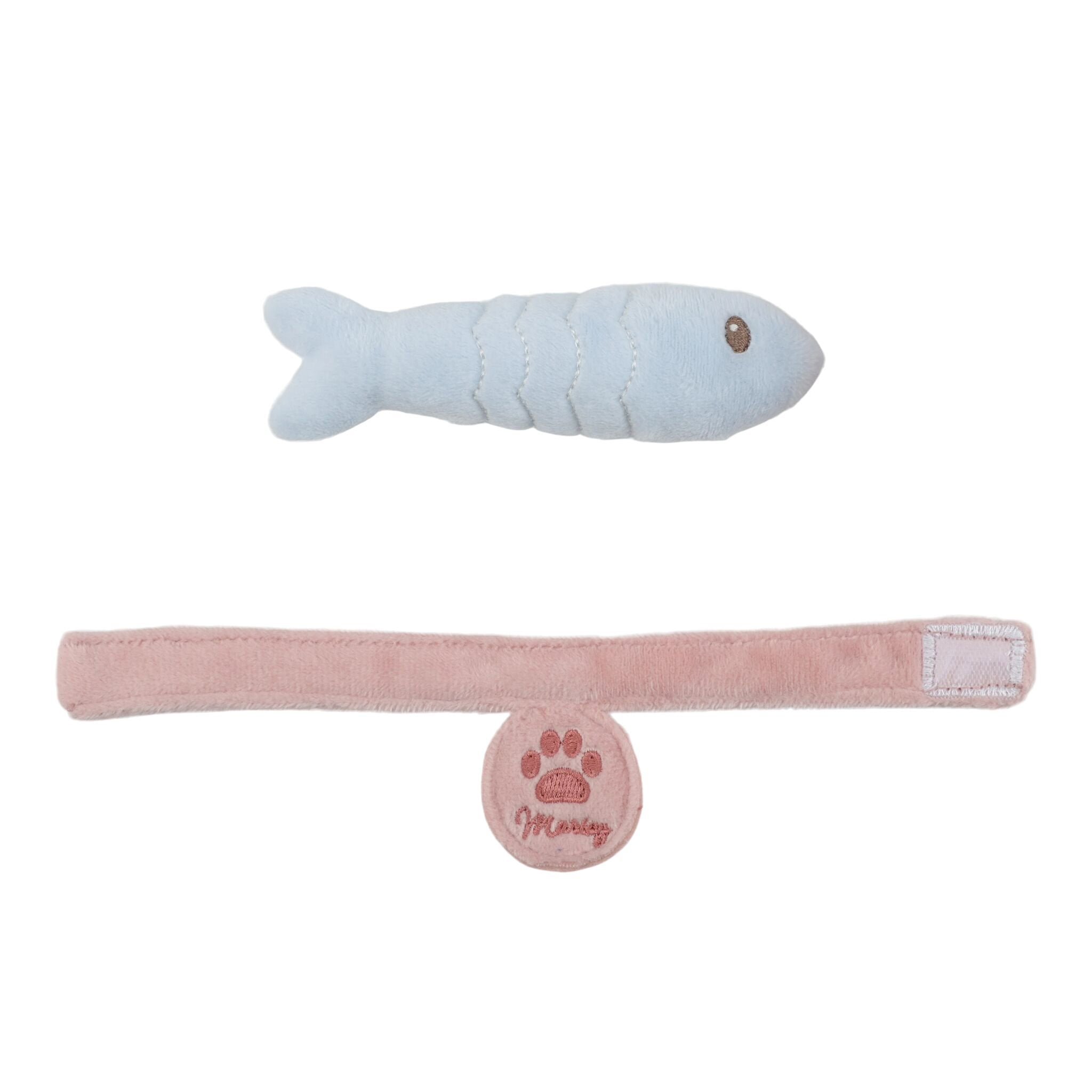 Marley Cat Plush Toy with Carrier, Multicolored LD4517