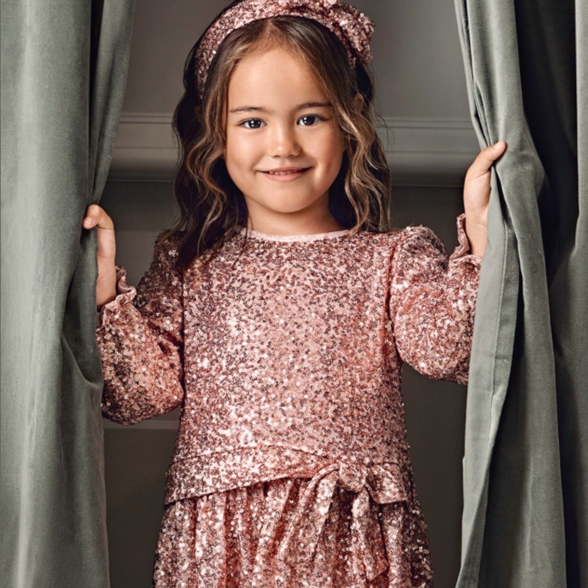 Abito paillettes Bimba Rosa 5531/46 - NANU' BABY