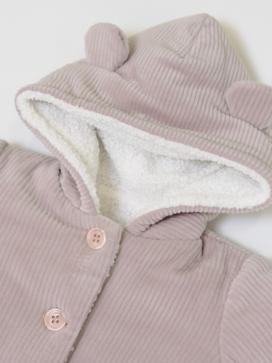 Cappottino con Cappuccio Orsetto Bimba ROSA IN5940/R - NANU' BABY