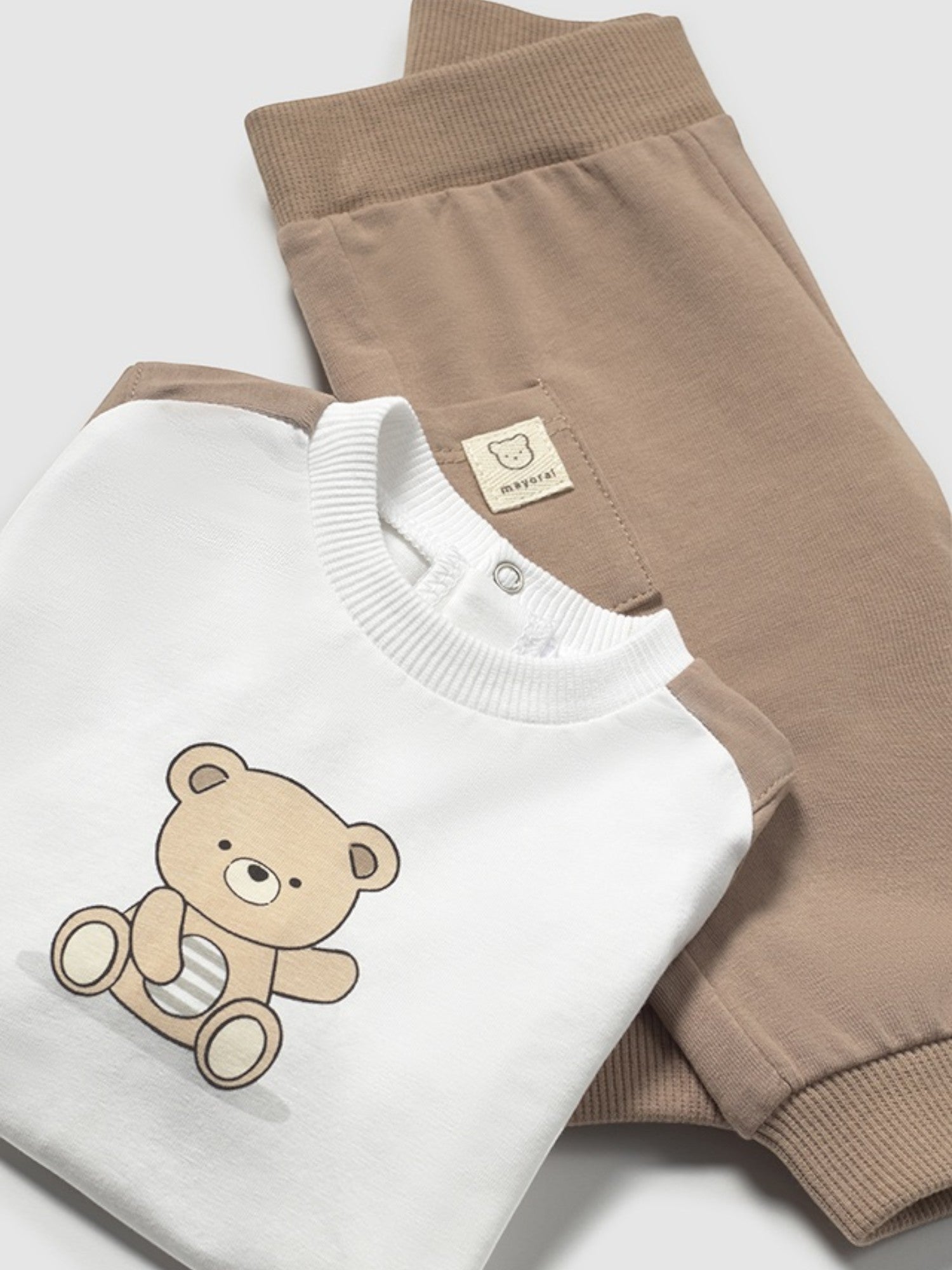 Completo 4 pezzi lungo Bimbo MARRONE 1612 /M - NANU' BABY