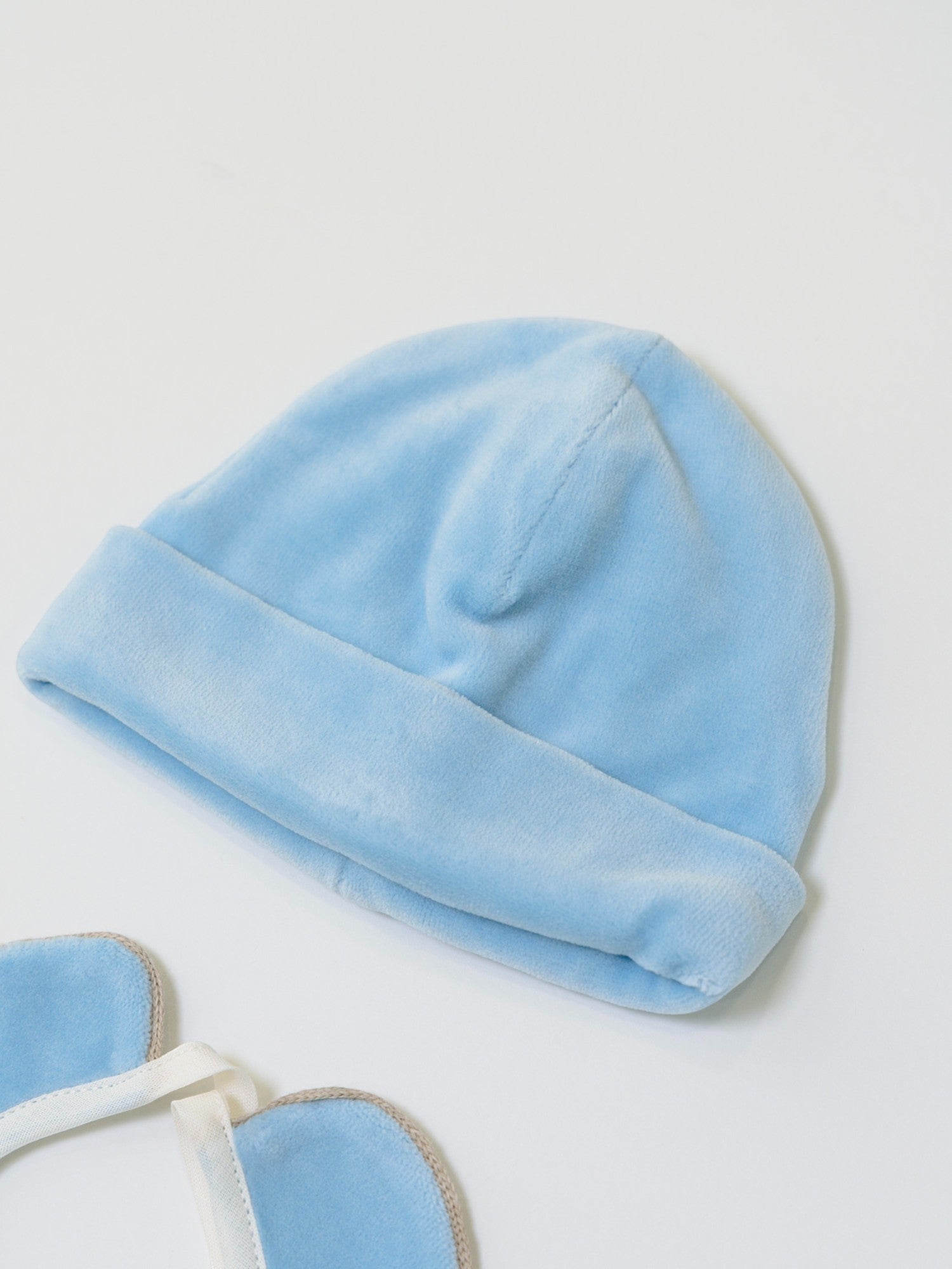 Cuffia e Bavetta Neonato CIELO LR1114 - NANU' BABY