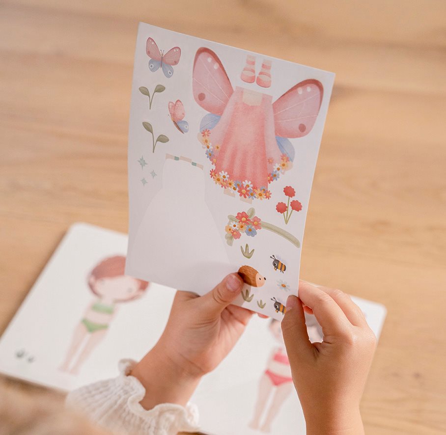 Libro Dress me up con stickers Rosa 125414 - NANU' BABY