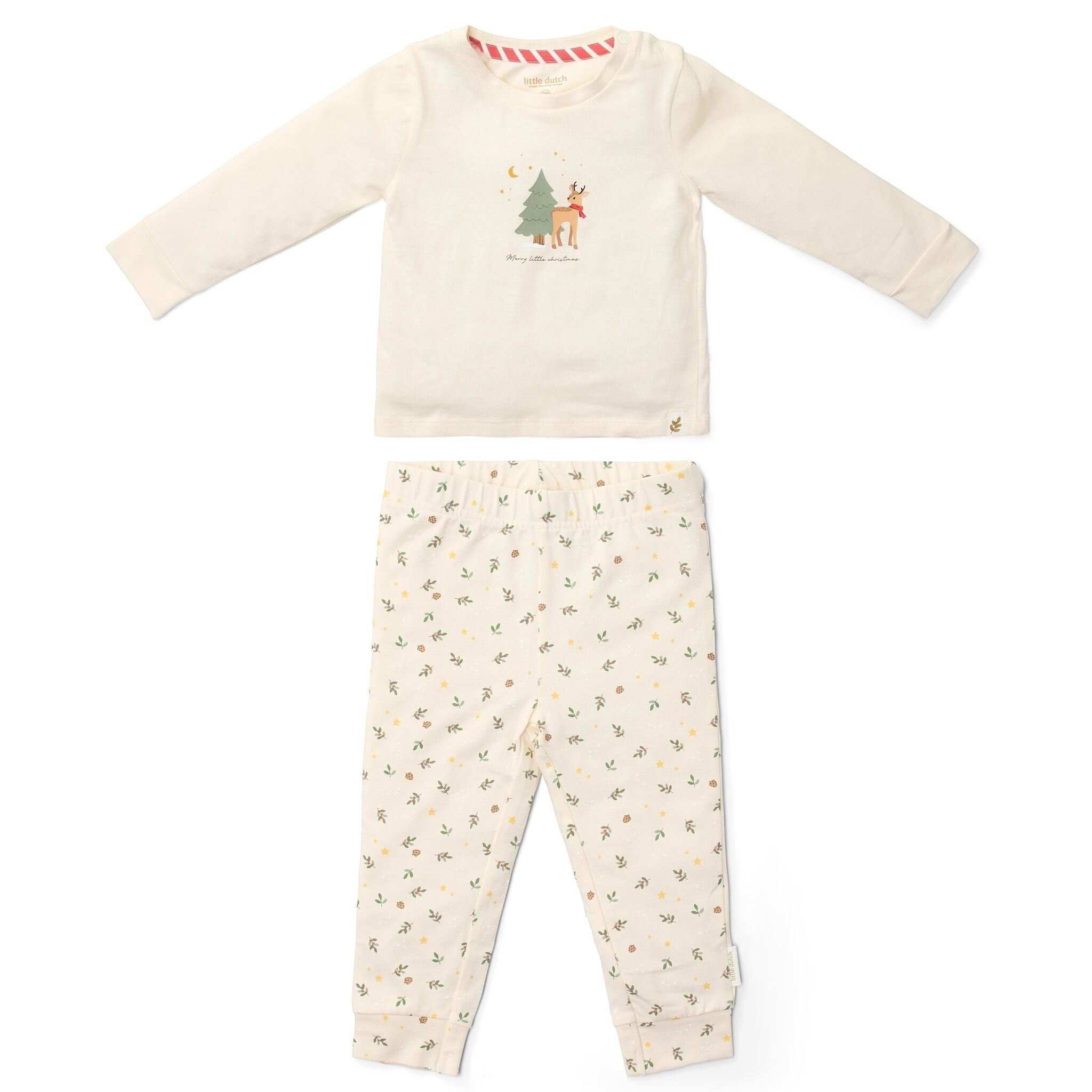 Two-piece Christmas pajamas for baby boy, beige, CL25106003