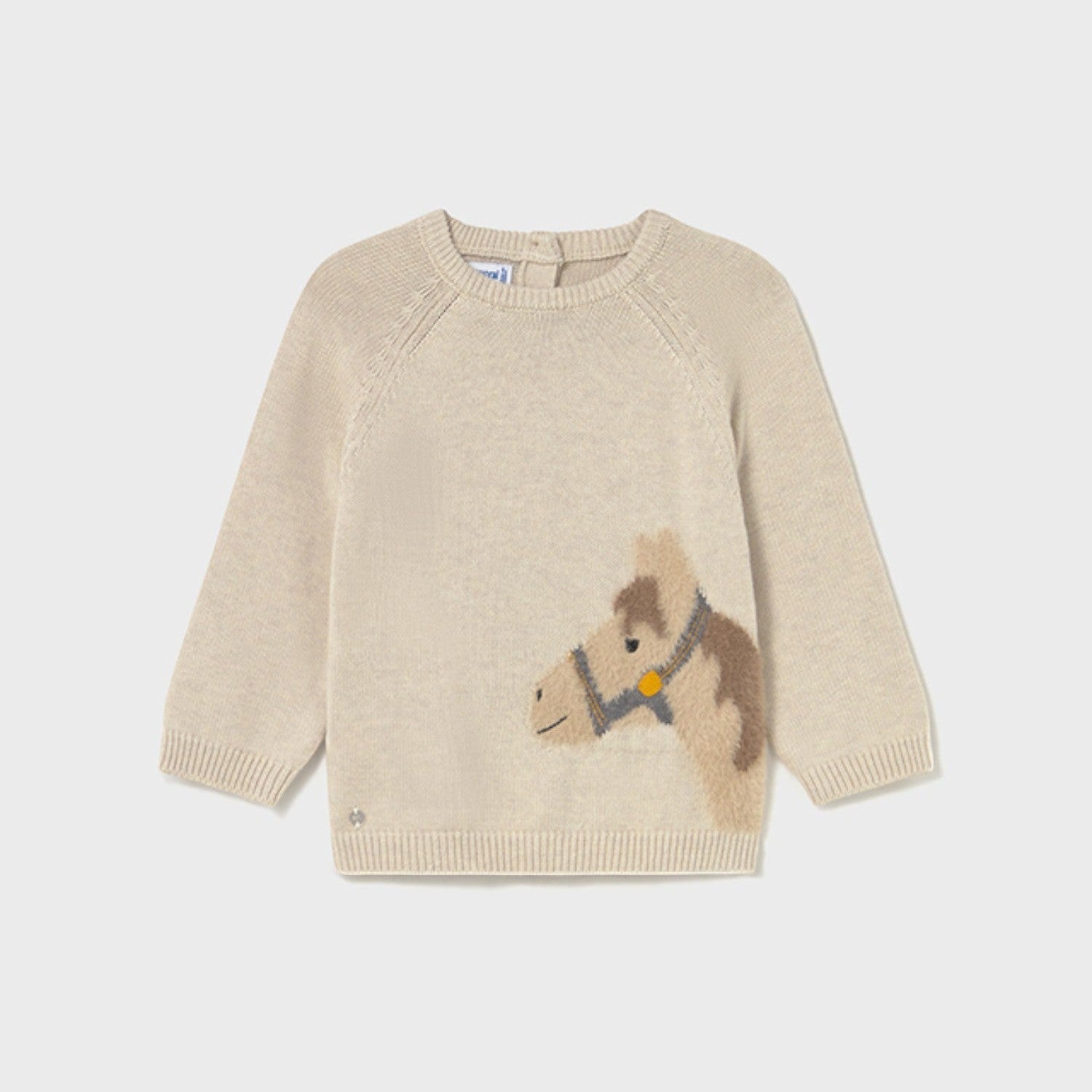 Maglioncino intarsio animal Bimbo Beige 2345/22 - NANU' BABY