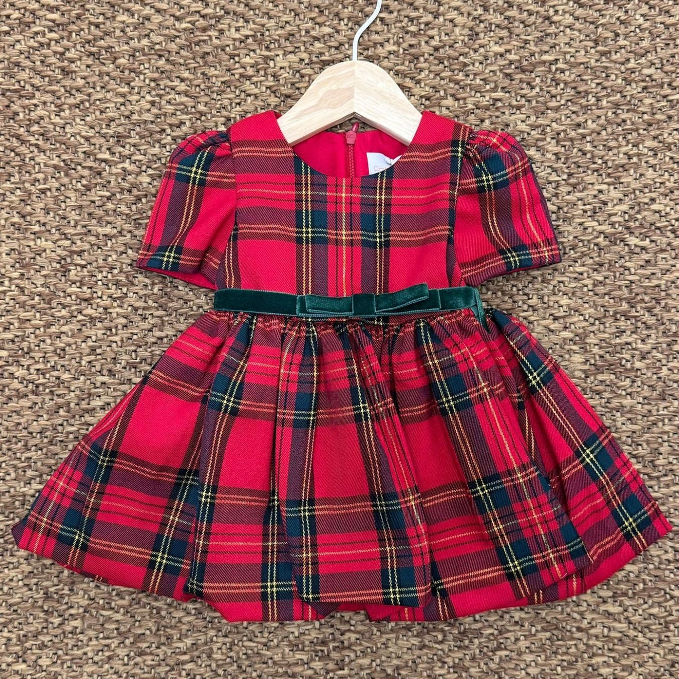 Abito Scozzese Bimba ROSSO FF38114 - NANU' BABY