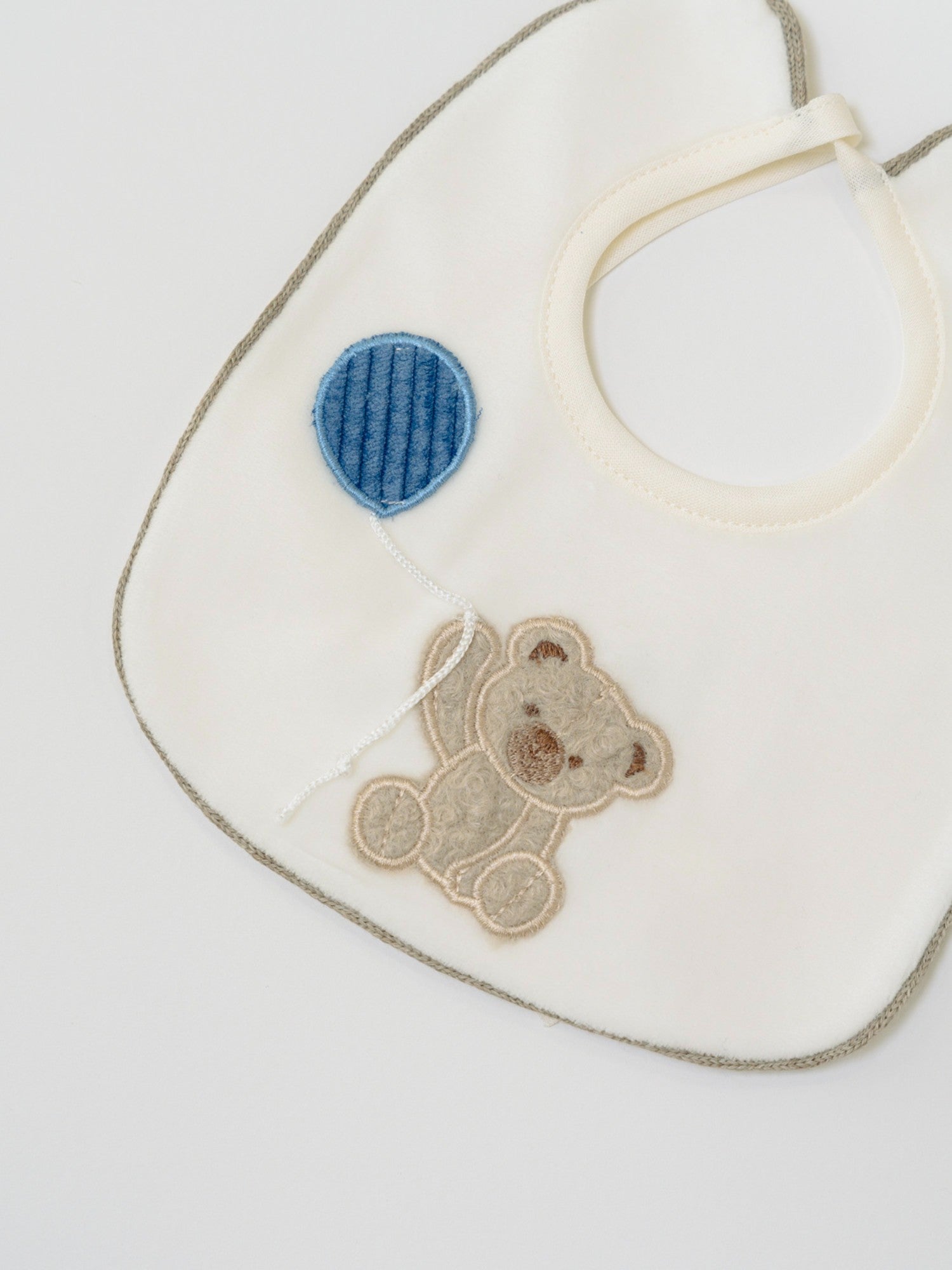 Cuffia e Bavetta Neonato AZZURRO LR1110 - NANU' BABY
