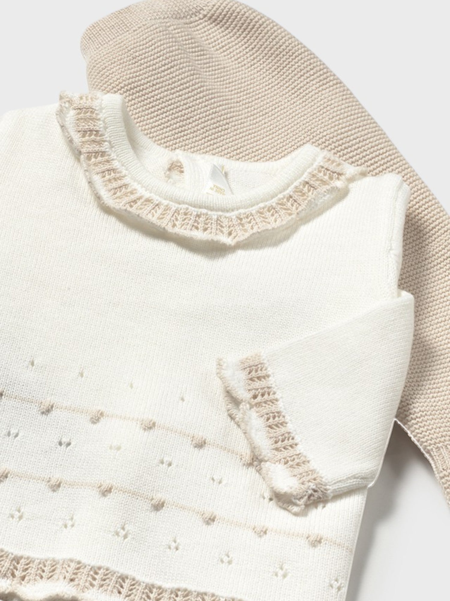 Completo ghettina maglia Neonata BEIGE 1587 /BE - NANU' BABY