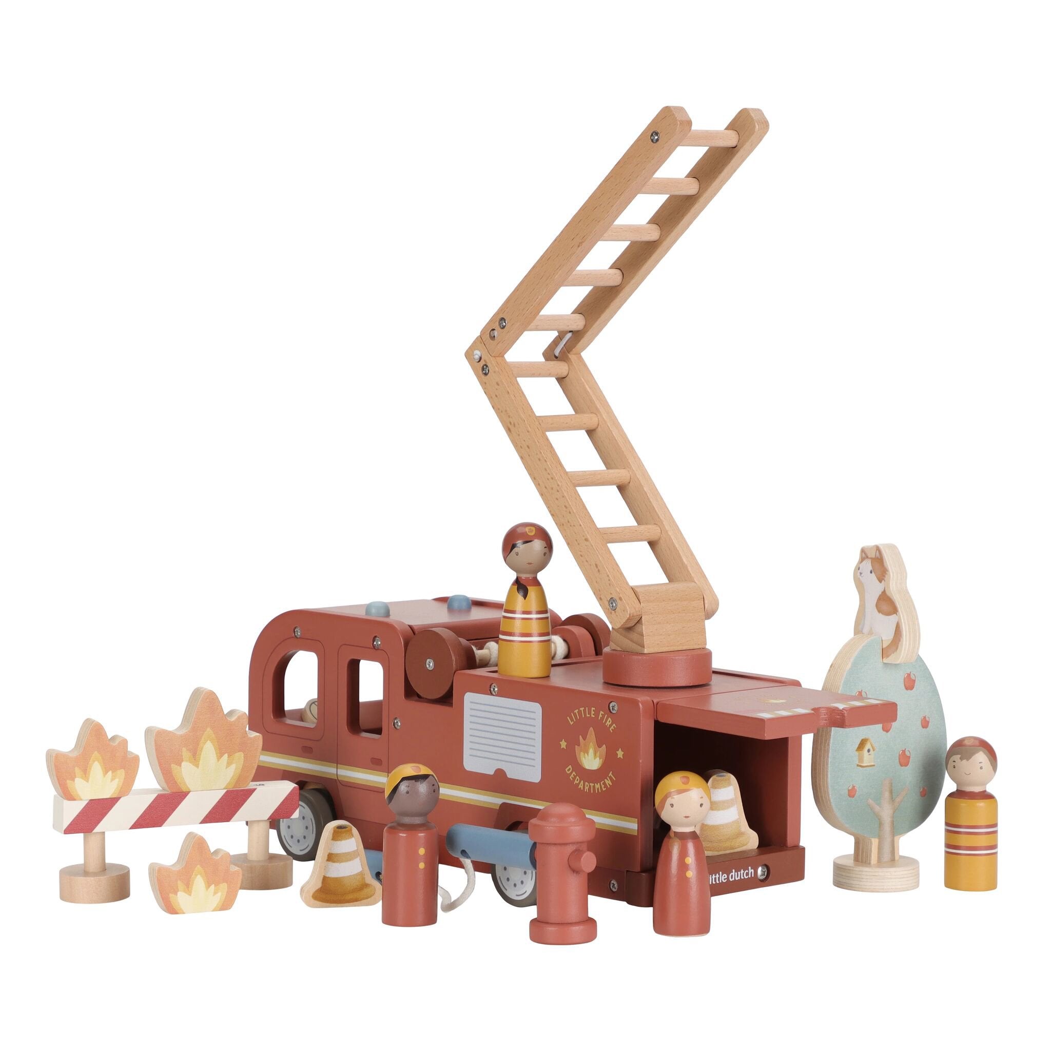 Large fire truck with FSC characters, multicolored, LD2536
