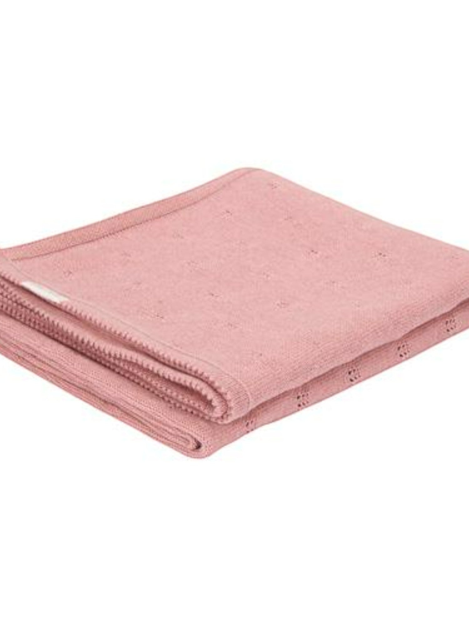 Coperta per culla lavorata a maglia Rosa TE13454009 - NANU' BABY