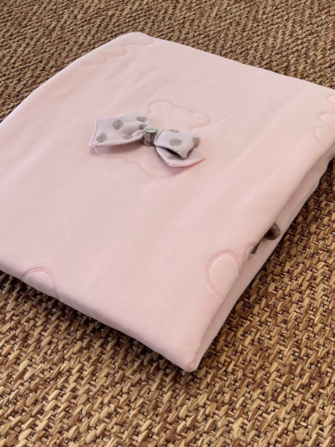 Coperta Fiocco pois Neonata ROSA IB2281 - NANU' BABY