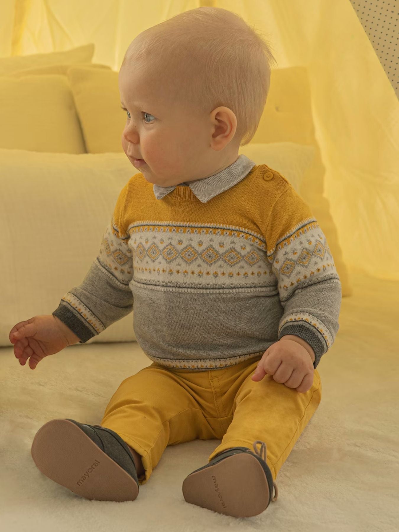 Pantalone lungo Bimbo GIALLO 2517-K - NANU' BABY