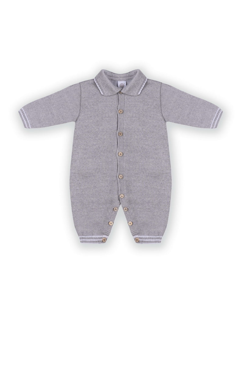 Tutina 100% lana Neonato GRIGIO IF5511 - NANU' BABY