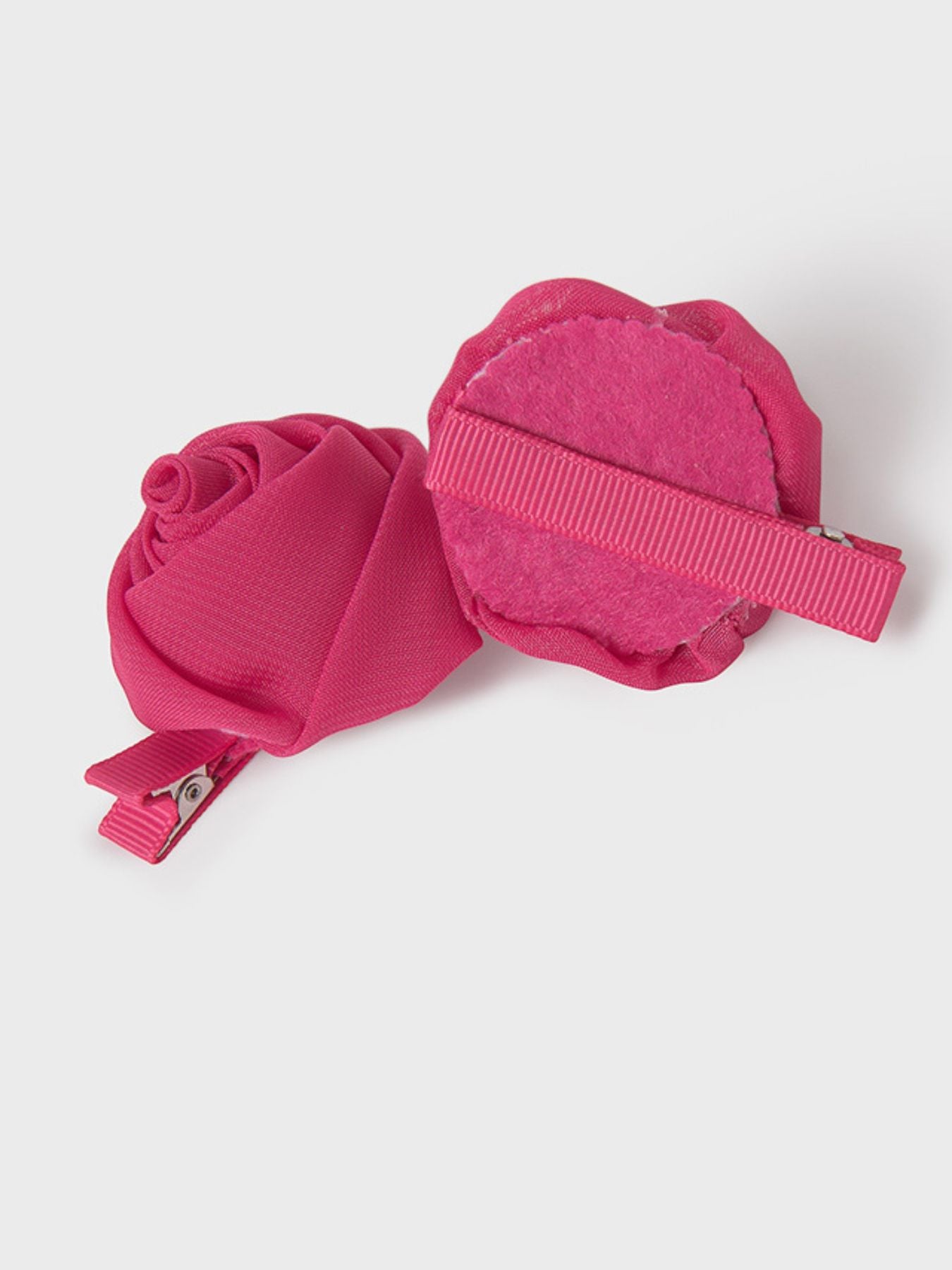 Set 2 fermagli fiori chiffon  FUCSIA 5411/F -  NANU' BABY