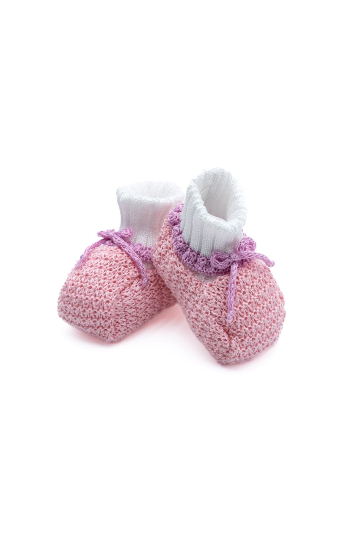 Babbucce Bicolore Neonata BIANCO EL36S -  NANU' BABY