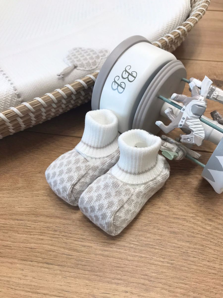 Babbucce Fantasia Neonato BIANCO EF99S -  NANU' BABY