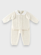 Completo nascita Neonato Bianco TRECCIA 516/30 by BABY LORD