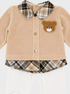 Completo nascita Neonato Beige LS/1301 by SARTORIA DEI PICCOLI