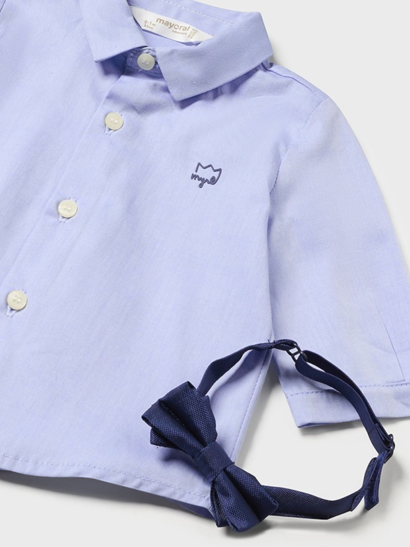 Camicia m/l con papillon Bimbo CIELO 1J-2180/CL -  NANU' BABY