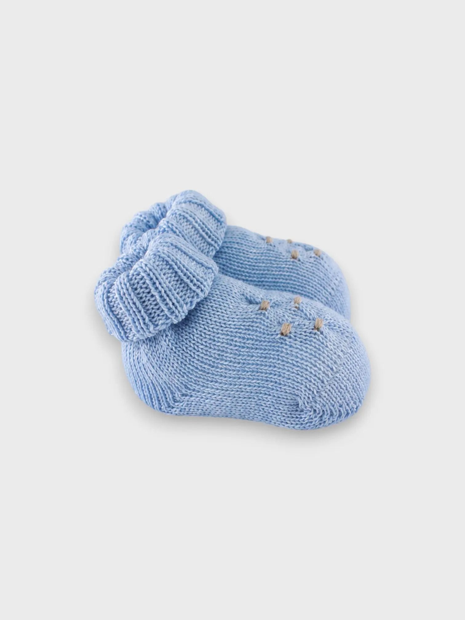 Babbucce Neonato Azzurro NIDO D'APE 711/5848 by BABY LORD