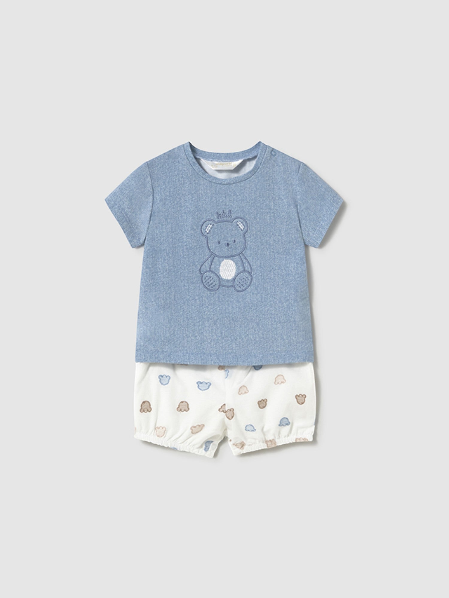 Completo pantalone  corto Bimbo AZZURRO 1204 /A -  NANU' BABY