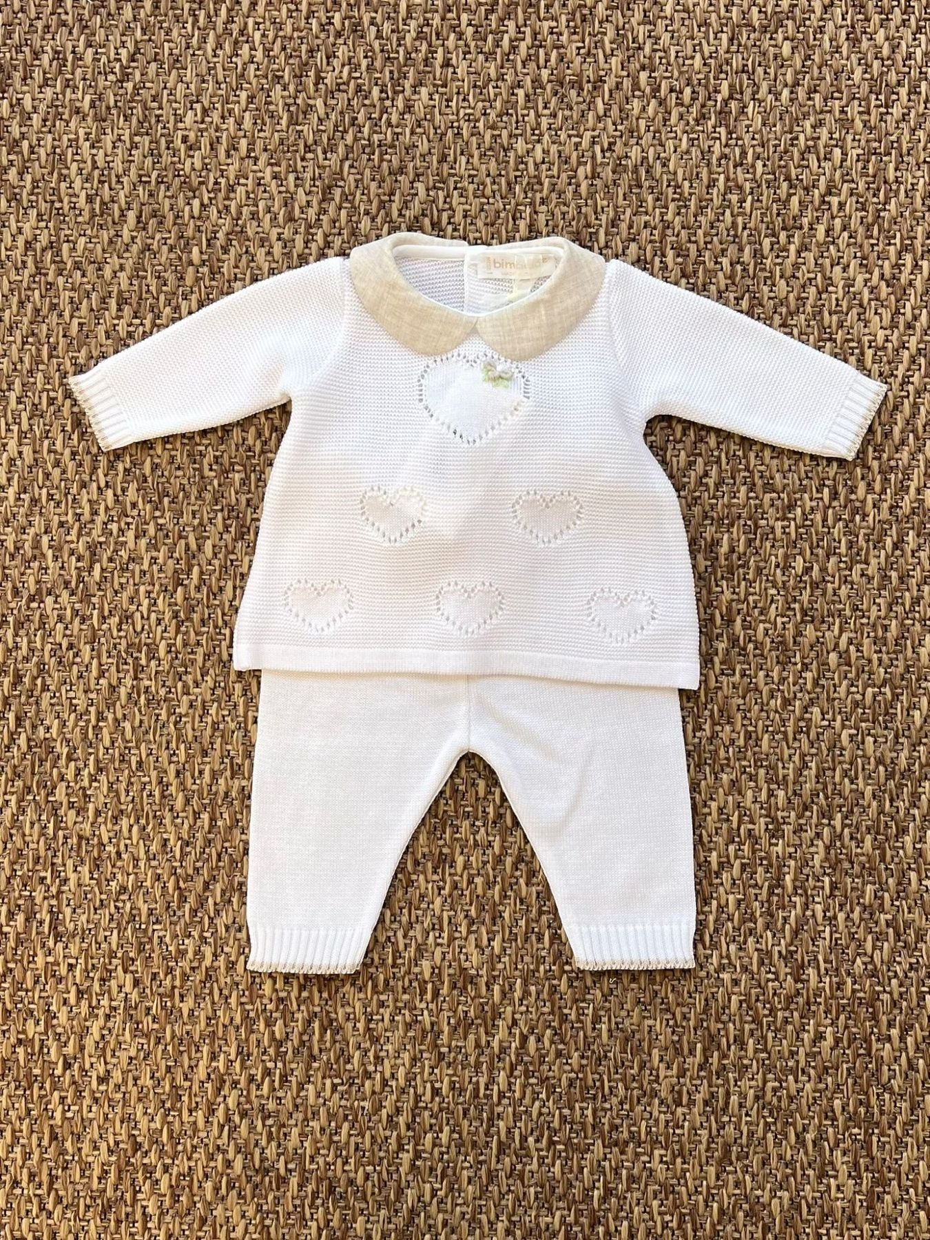 COMPLETO NASCITA Neonata BIANCO CUORE 7138 -  NANU' BABY