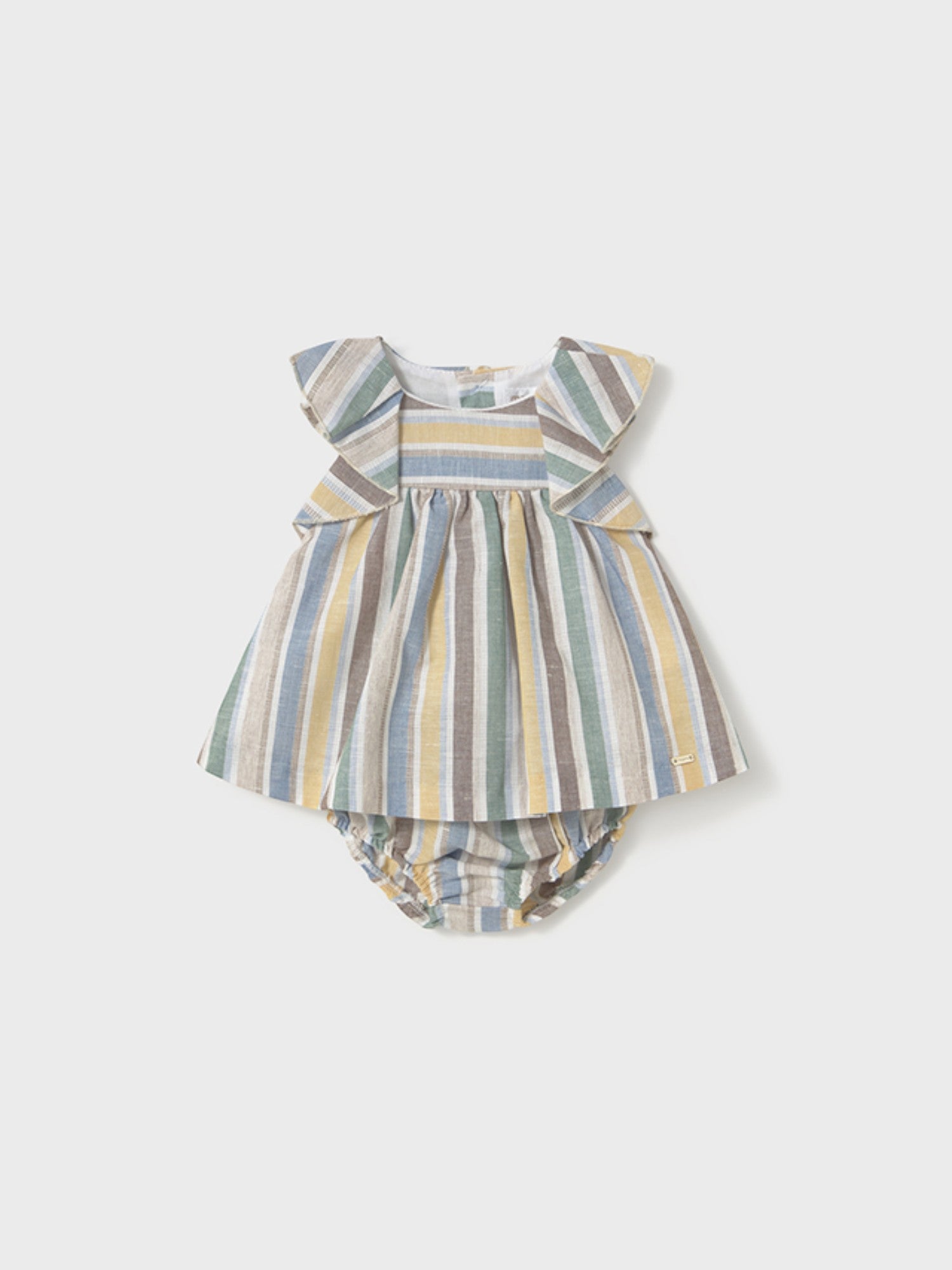 Abito righe lino Bimba MULTICOLORE 1855 /MU -  NANU' BABY