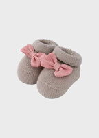 Babbucce Neonata Avorio FIOCCO 768 by BABY LORD