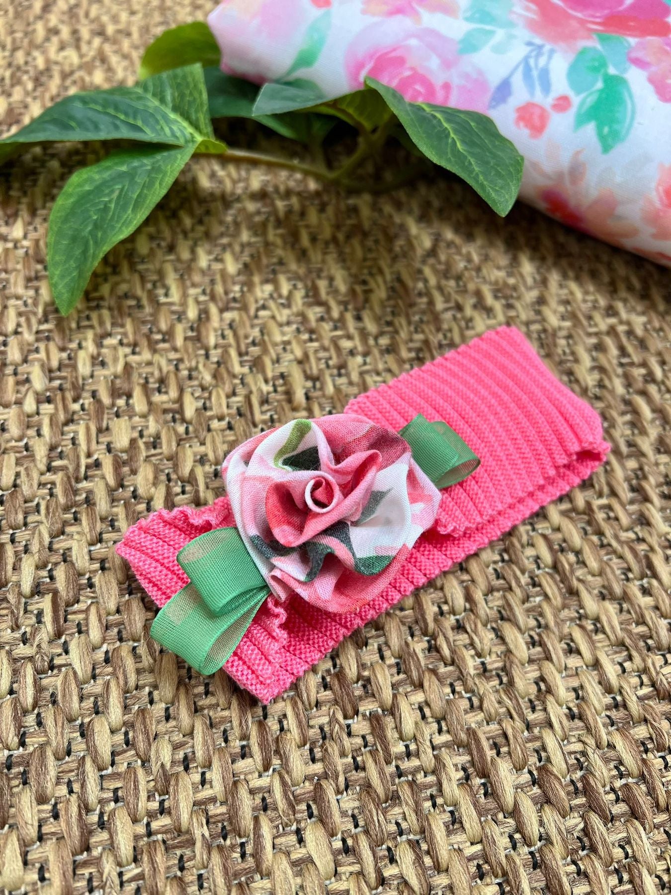 Fascia filo di cotone Fiore Bimba ROSA EM809FA -  NANU' BABY