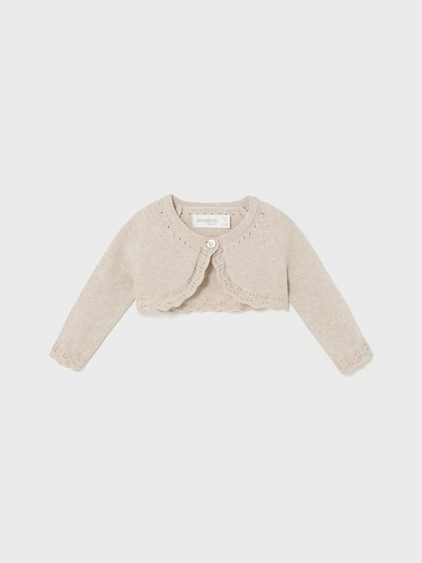 Giacchino in maglia basico Bimba BEIGE 318 -  NANU' BABY